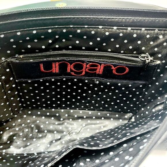 Ungaro Canvas Leather Clutch Bag - Picture 6 of 6